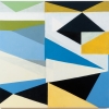 Triangles blue yellow green
