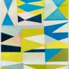 Triangles blue yellow green pink